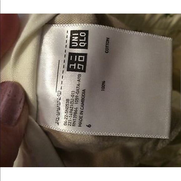 Uniqlo Ivory Green Palm Tree Flat front SHORTS 6 - Picture 7 of 9